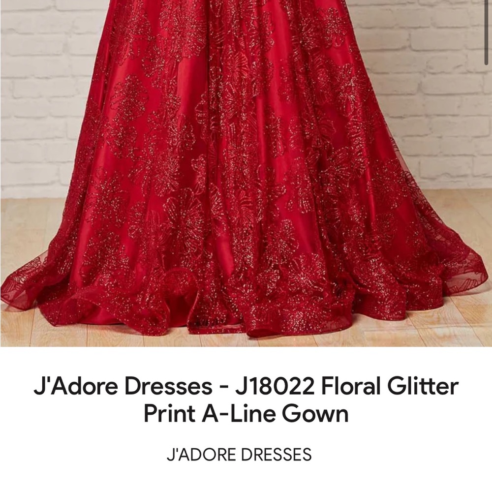 J'Adore Red Glitter Gown